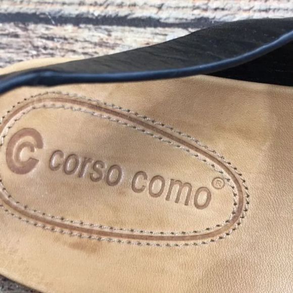 Corso Como Black Slingback Buckle Sandals Womens 6.5M Peep Toe - Picture 9 of 12